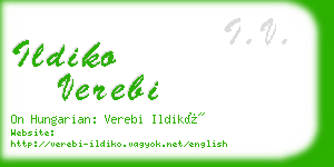 ildiko verebi business card